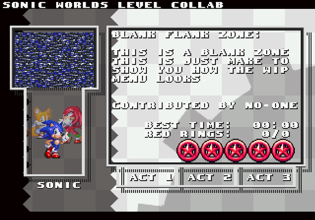 Sonic Worlds Level Collab Game Project Showcase Soah City Message Board